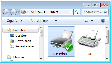 Click to view AFP Printer Driver for Windows 1.20 screenshot